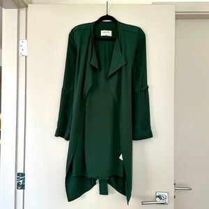 Aritzia Babaton Quincey Flowy Open Front Light Trench Coat.